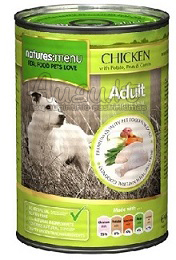 Natures Menu Chicken/Potato/Vegetables vištienos konservai su bulvėmis, žirneliais ir morkomis 400 g.